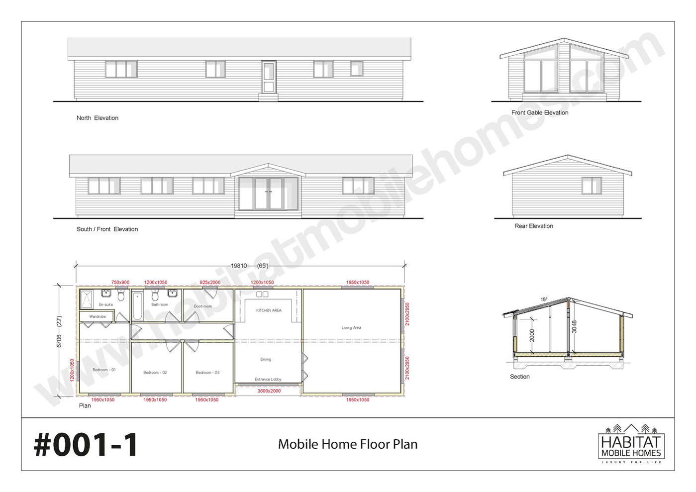 19.8x6.7M - 3 Bed