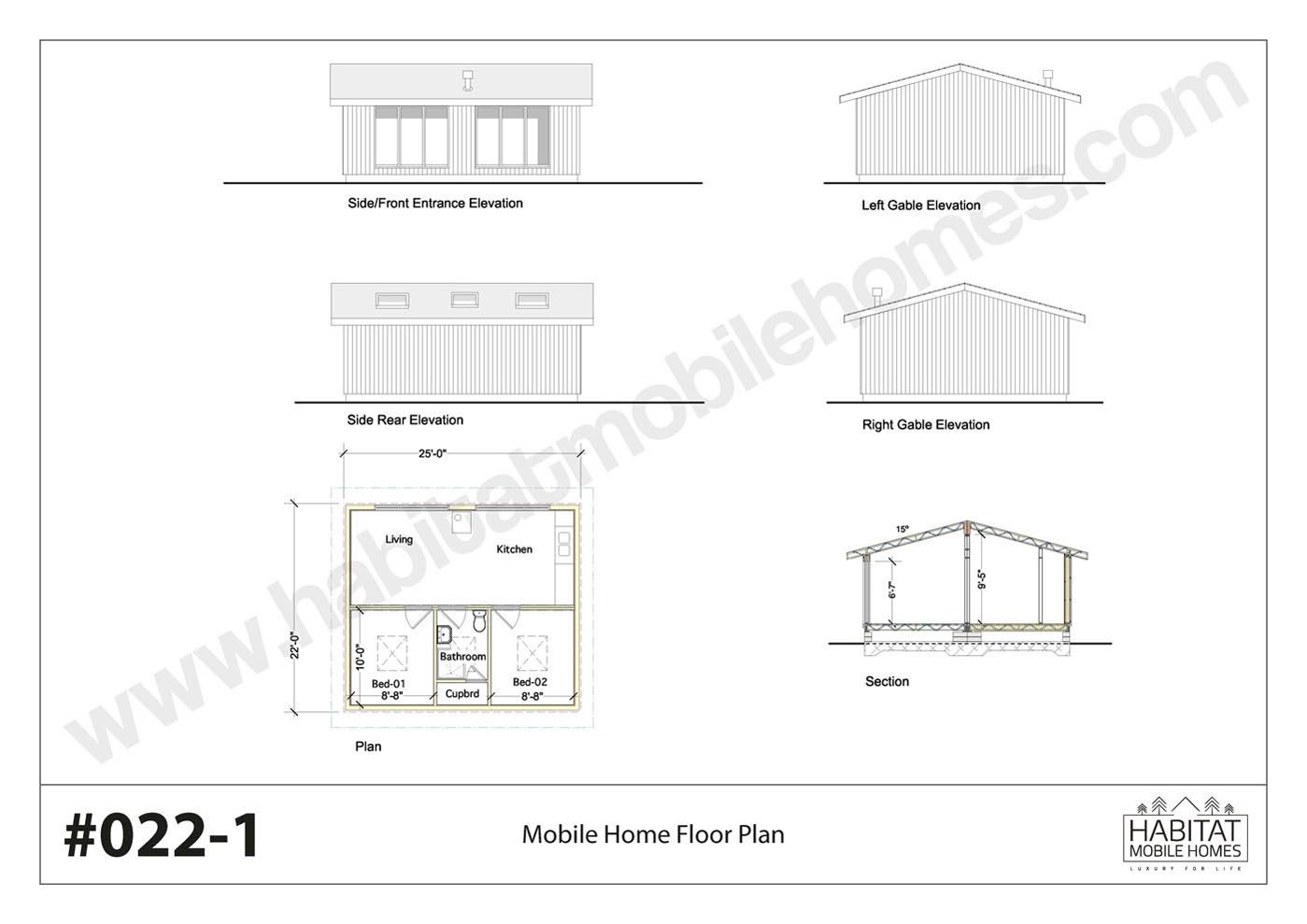 7.6x6.7M - 2 Bed